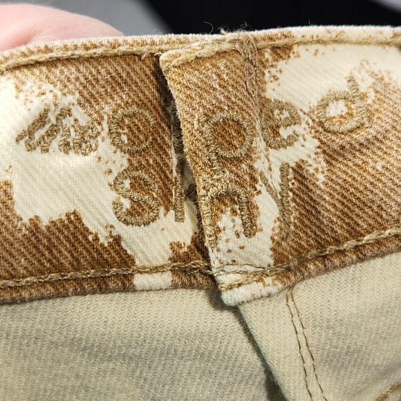 7 for all mankind Anthropologie Tan White Cropped Skinny 5 Pocket Jeans Siz3 27 - Picture 12 of 16